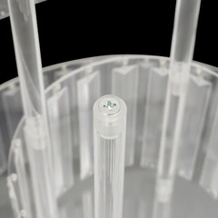 5-Tier Clear Acrylic Flower Stand 43.3in With Crystal Pendants for Wedding