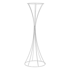 3pcs Modern Flower Stands Hourglass Shape Flower Stand Iron For Party Silver New