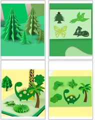 20 Sheets Green Cardstock 8.5 x 11 inch, 250gsm Thick A4,