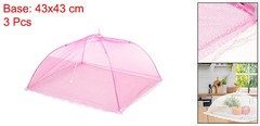 3 Pcs Large and Tall Food Covers 17″ Mesh Food Covers for Outdoors, Rose