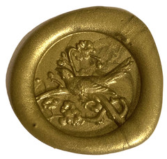 3D Singing Bird on Tree Branch, Surrounded by Blossoms – 1″ Wax Seal Stamp head