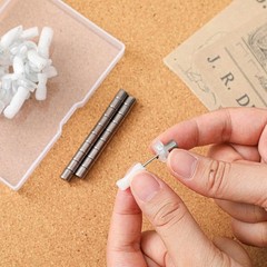 20 Shiny Black Magnetic Push Pin Thumb Tacks Poster Hanger Thumb Tack Set