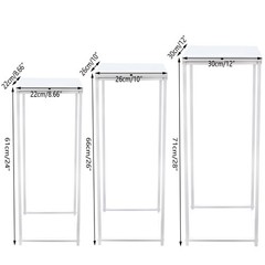 White Wedding Flower Stand Floral Decor Vase Floor Column Stand Sets of 3