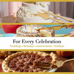 Gold Stainless Steel Cake Serving Set – Cake Knife and Server – Cake Serving …