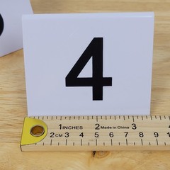 Wedding Table Numbers 1-25 White Plastic Tent Signs for Reception Restaurant