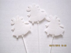 Floral Picks WEDDING BELLS Gold or WHITE Pick 5, or 6 Pk Cake Toppers NEW!