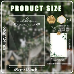 Wedding Seating Chart Board Display, 24×18 Inch Welcome Please Find Your Seat…