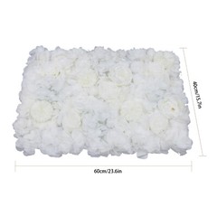 6Pcs Artificial Flower Wall Panels Floral Silk Rose Wall Wedding Backdrop Decor