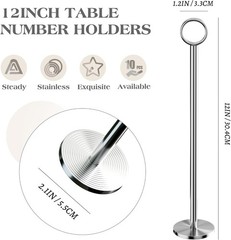 Versatile Table Sign Stands – Silver, Pack of 12