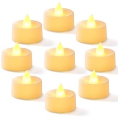 100-Pack Flameless LED Tea Lights Pack of 100 Brgiht Amber Light, White Base