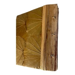 Natural Materials 4×6 Photo Album Handcrafted Sandals Wood Leaves