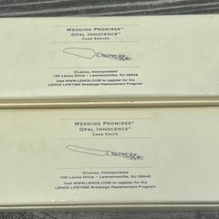 Lenox “Opal Innocence» Cake Server & Knife 2 pcs. ~ #6225965(57) W Boxes