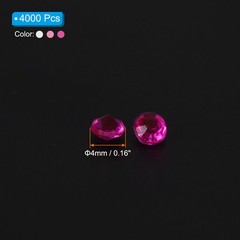 4000Pcs 4mm Acrylic Crystals Diamonds Wedding Table Vase Fillers Pink Clear