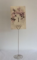 Vintage Style Wedding Table Numbers Names Cards – Shabby Chic Lilac Flower Rose