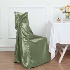 6 Eucalyptus Green SATIN UNIVERSAL CHAIR COVER for Wedding Banquet Reception