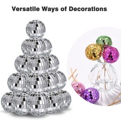 Yescom 20PCS 1.6″ Small Disco Ball Mirror Mini Hanging for Events Wedding Party