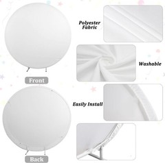 Flowers Wall Round Photography Background Wedding Arch Stand Cover Backdrop