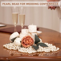 4/6/8/12/14mm Pearl Bead for Vase Filler, 600 Pcs Floating Beads, Brown