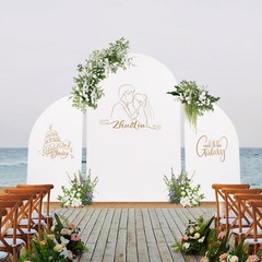Set Of 2 Sturdy Metal Wedding Arch Stands, Elegant Backdrop Decor