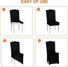 Black Stretch Spandex Folding Chair Covers for Wedding Party Dining