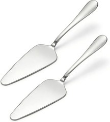 2 PCS Cake Pie Server Set, Stainless Steel Serrated Pastry Servers with Single