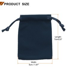 20pcs Velvet Gift Bags 2″ x 2.8″ Drawstring Jewelry Pouches Navy Blue
