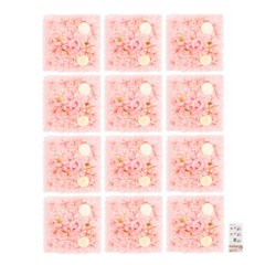 3D Flower Wall Panel-12pcs Artificial Flower Wall Background Silk Rose Wedding