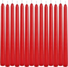 14 Pack Red Taper Candles – 12 inches x 0.75 inches, 12″14pcs-Red