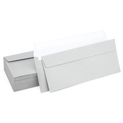 100 Pack Metallic Silver Envelopes #10 Business Envelopes 4-1/8 x 9-1/2 Self …
