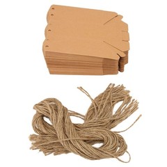 50Pcs Lantern Kraft Gift Box Hex Paper Gift Box Kraft Paper Package Box