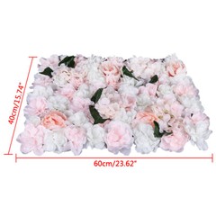 60x40cm 6 Pieces Artificial Flower Wall Panel Wedding Venue Rose Hydrangea Wall