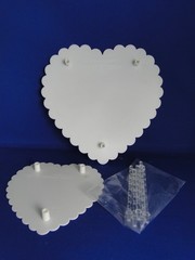 New Vintage Wilton Heart Scalloped Seperator Plate Set, #301-9728