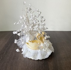 Wilton Vintage Swan Wedding Cake Topper – Double Swans 50th Anniversary