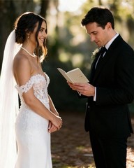 WeddingGiftsWedding Wedding Vow Books His and Hers-Canvas Linen XZ-HW-Beige