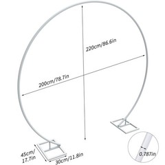 Round Metal Wedding Arch Frame Garden Arbor Flowers Backdrop Stand
