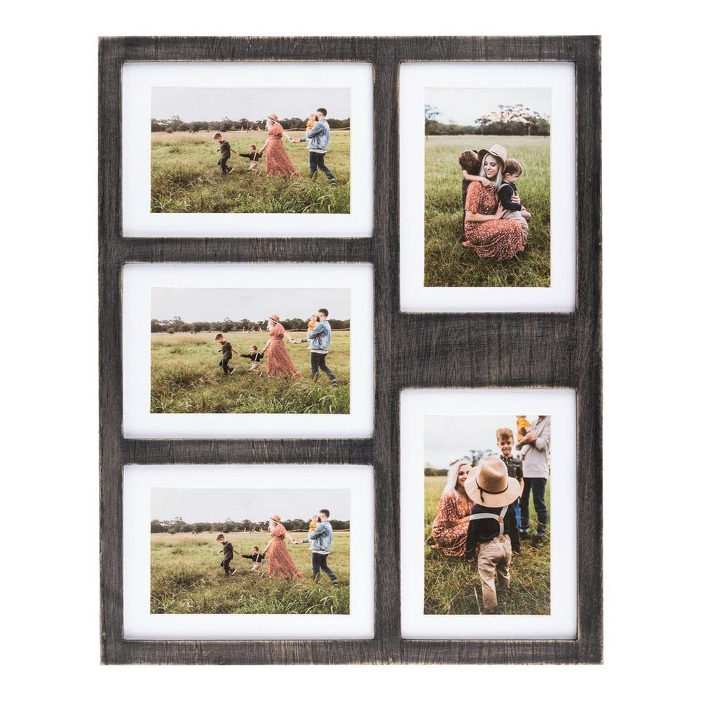 GLM 4×6 or 5×7 Collage Picture Frames for Wall, Holds 5 Photos with Glass & M…