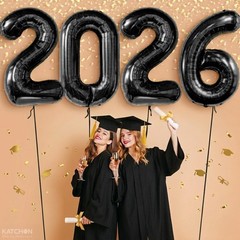 Black 2026 Balloons 42 Inch, Giant – Graduation Large, 42