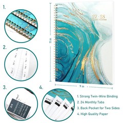 2027-2028 Monthly Planner – Jan. 2027 to Dec. 2028, 9″ x 11″, Spiral Bound Wi…