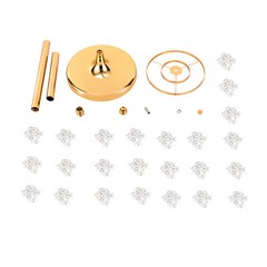 Gold Beaded Tall Wedding Centerpiece Cylinder 60 cm (23.6 in) Pack Of 10