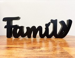 Wood Family Letters Table Sign Family Cutout Word Wall Sign Table Fireplace M…