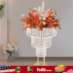 Gold Iron+Acrylic Flower Stand for Wedding Centerpieces Wedding Flower Stand