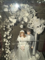New Wilton Elegant Wedding Couple Caketop, white Designer Series By Ellen W