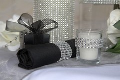 4.75″ x 1 yard Silver DIAMOND MESH WRAP ROLL SPARKLE RHINESTONE Crystal Ribbon