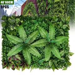 9*Artificial Plant Wall Panel Grass Hedge Vertical Garden Backdrop Decoration US