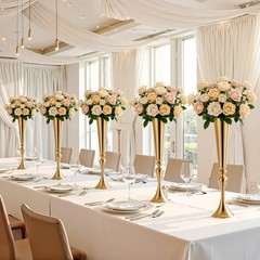 Uimoso 12 PCS Tall Trumpet Flower Vases 21.7in for Wedding Table Centerpieces