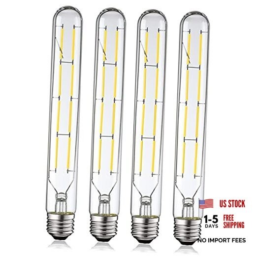 Dimmable T10 Led Bulbs, 8.9 Inch Long Tubular Bulb,60-75 Daylight 4000k