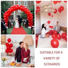 Balloons Birthday Decorations 160 Pack Round Latex Balloons for 5 inch Red