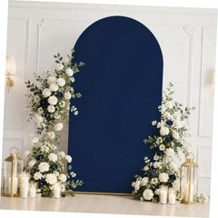 Arch Cover Spandex Party Arch Backdrop Cover for Birthday Party 6ft Navy Blue