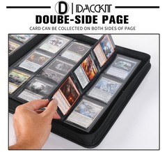 Premium Card Binder 12 Pocket – Fits 1200 Cards，3X4 Ringless Card Binder