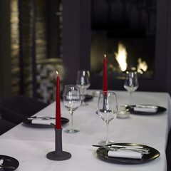 BOLSIUS Dark Red Taper Candles – 4 Pack Unscented 10 Inch 10 inch,